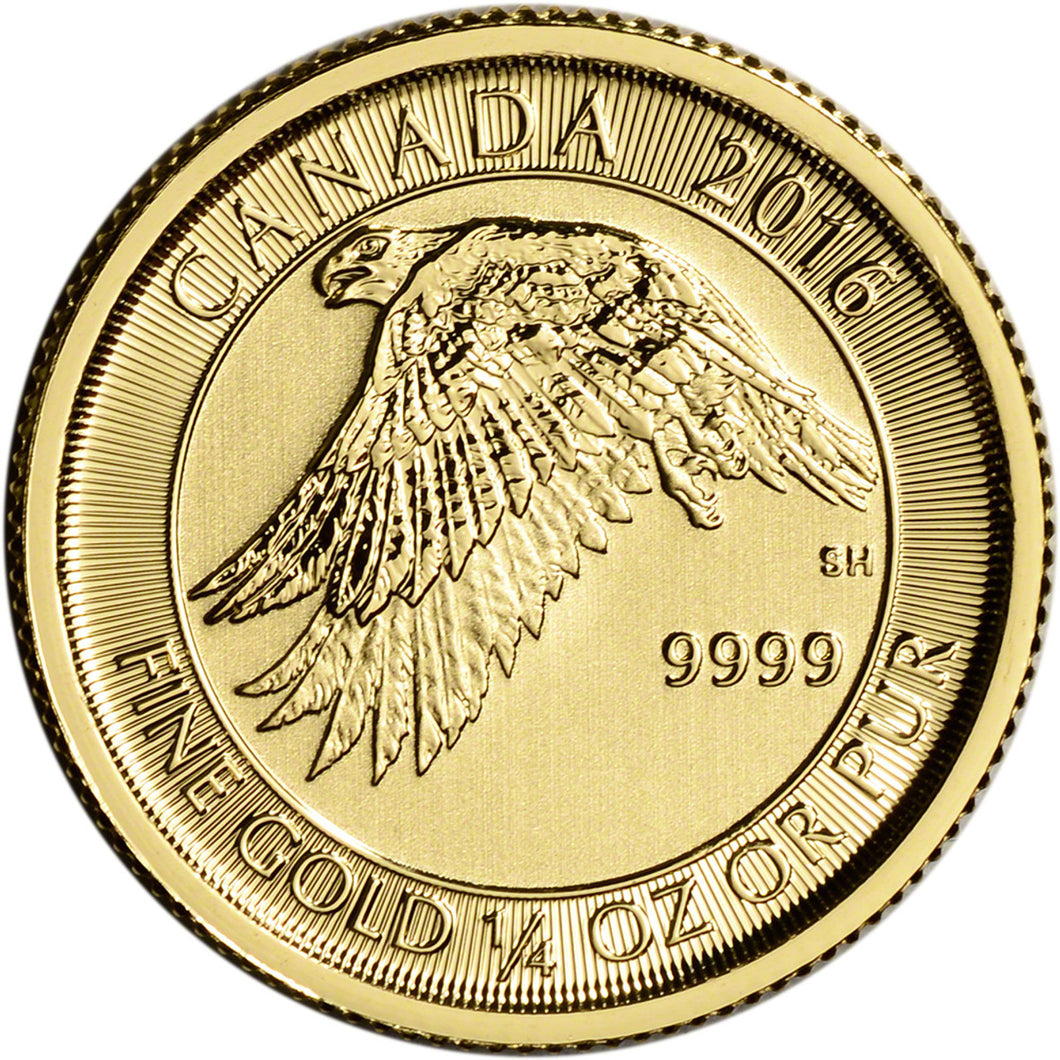 1/4 oz Canada Gold Snow Falcon BU (2016)