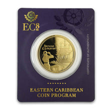 Load image into Gallery viewer, 2019 ECCB Antigua &amp; Barbuda Rum Runner 1 oz Gold Coin
