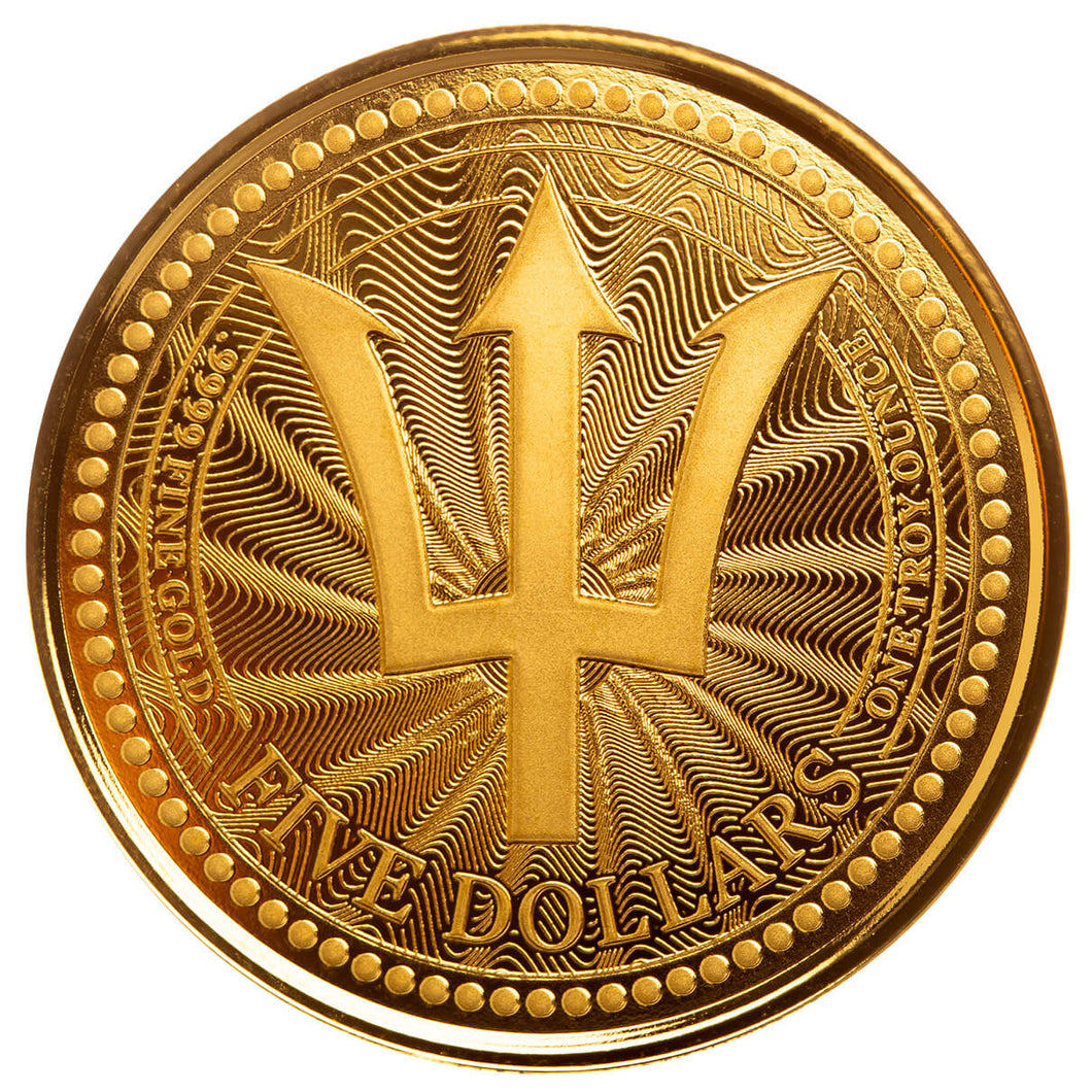 2023 Barbados Trident 1 oz Gold Coin