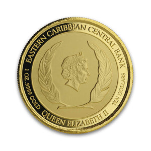 2019 ECCB Antigua & Barbuda Rum Runner 1 oz Gold Coin