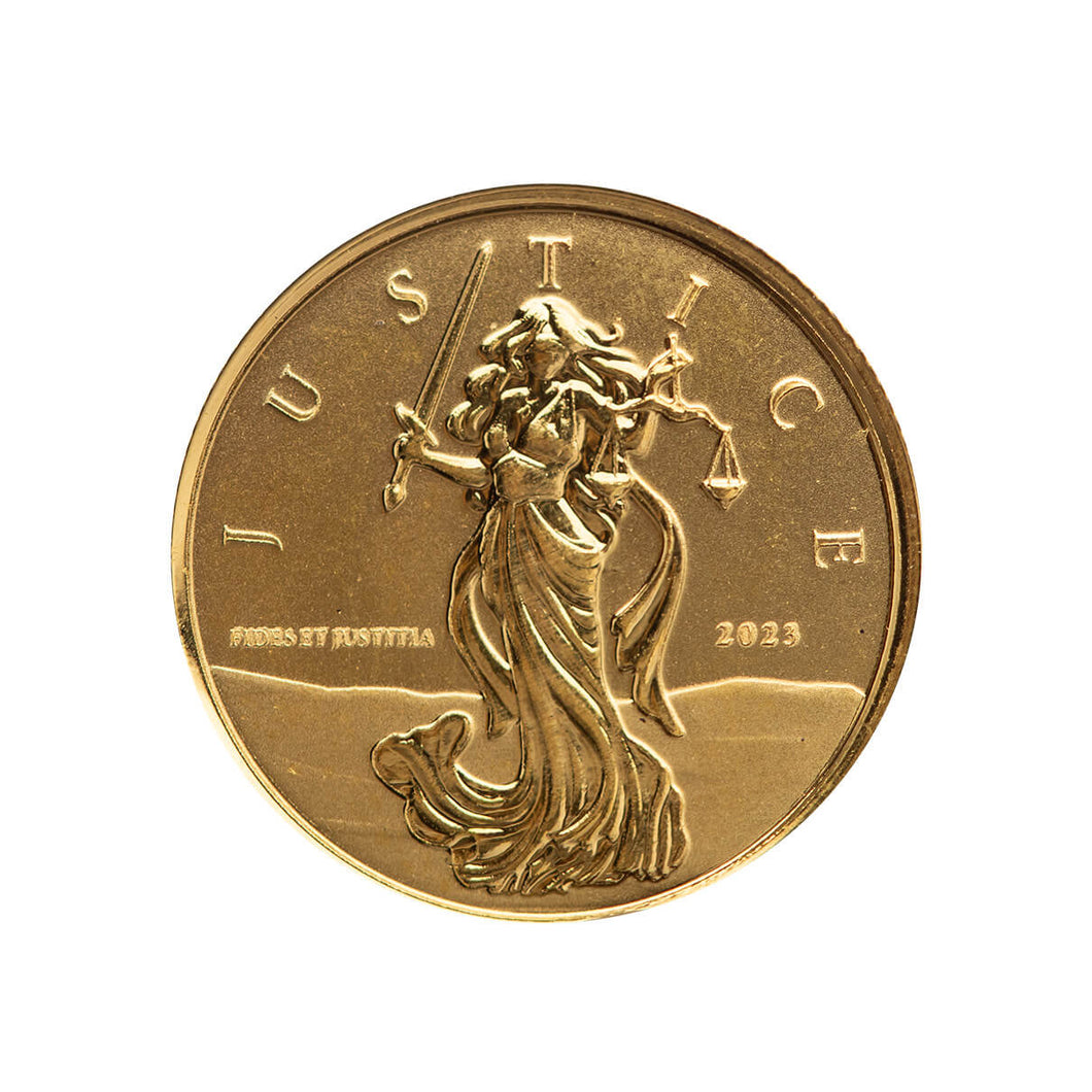 2023 Gibraltar Lady of Justice 1/10th oz Gold Coin