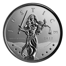 Load image into Gallery viewer, 2022 GIBRALTAR LADY JUSTICE SILVER 1 oz BU
