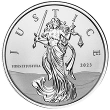 Load image into Gallery viewer, 2023 GIBRALTAR LADY JUSTICE SILVER 1 oz BU

