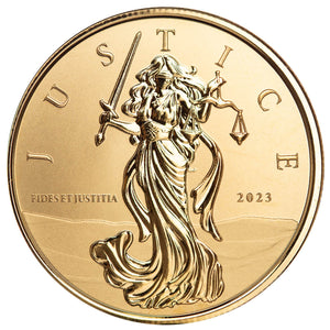 2023 Gibraltar Lady of Justice 1 oz Gold Coin