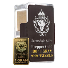 Load image into Gallery viewer, Scottsdale Prepper Gold To Go Box (100x1 Grams) .999 Fine Gold
