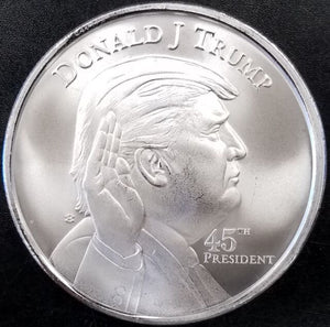 Donald Trump 45th President Silver Round 1 oz