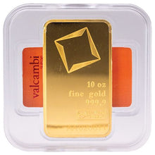 Load image into Gallery viewer, 10 oz Valcambi Suisse Gold Bars .9999 Fine (Sealed)
