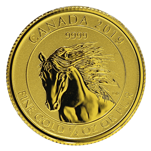 1/4 oz Canada Gold Wild Horse BU (2019)