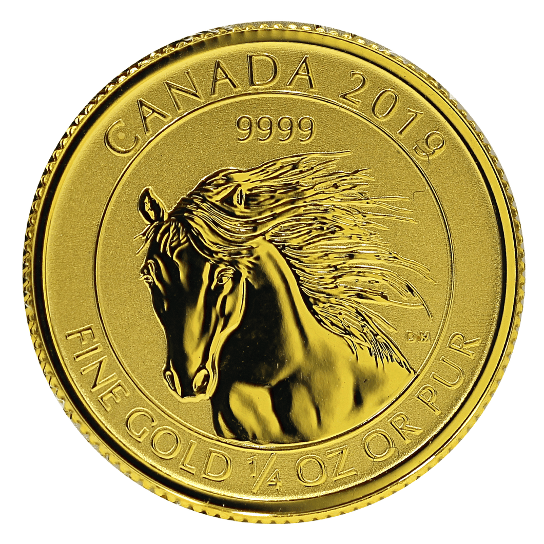 1/4 oz Canada Gold Wild Horse BU (2019)