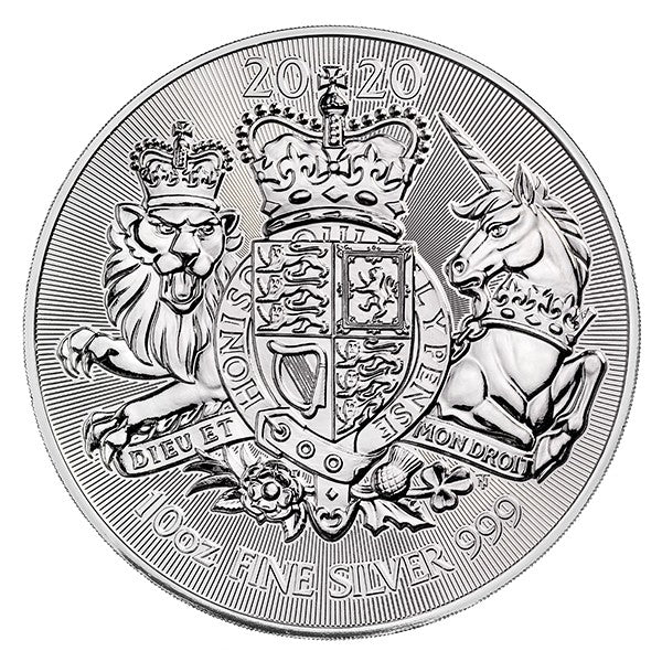 10 oz GBP UK Royal Arms Silver Coin BU (Capsule) 2020
