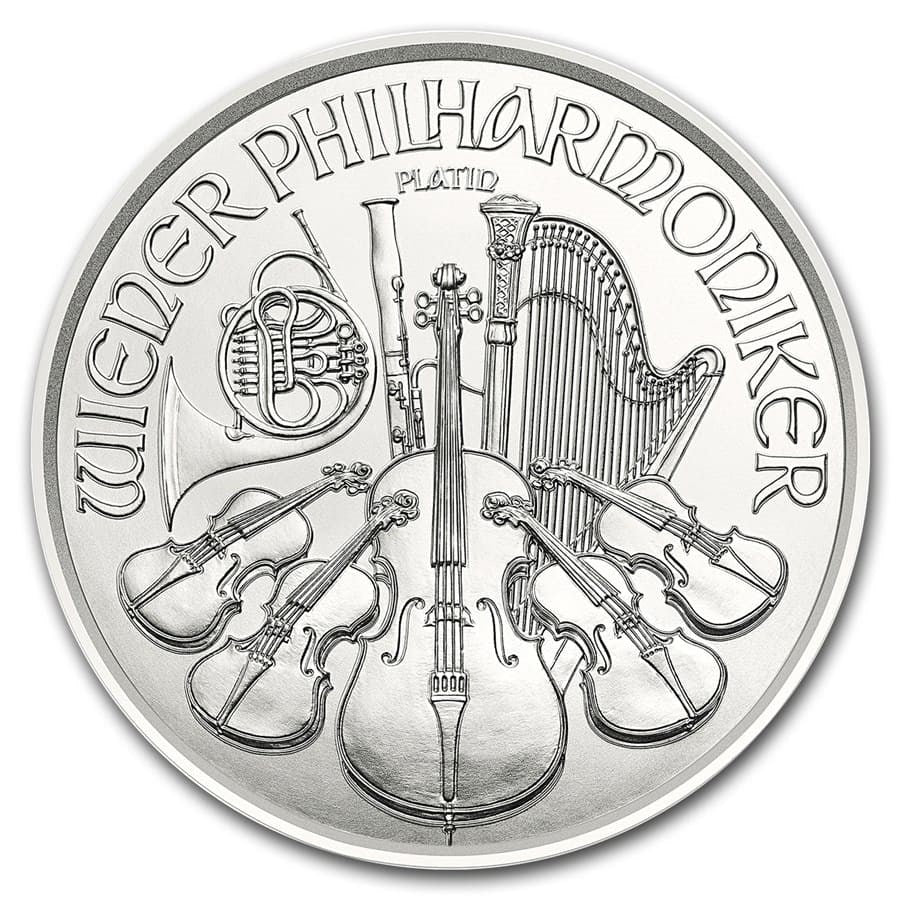 1 oz Austria Platinum Philharmonic BU Coin (Random Years)