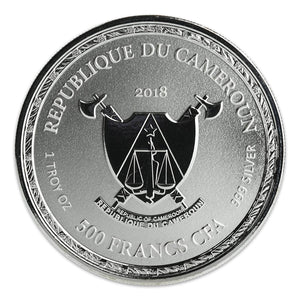 2018 Cameroon Imperial Dragon Silver 1 oz