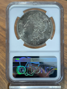 1921 Morgan Silver Dollar Reverse Lamination Mint Error UNC Details Reverse Cleaned