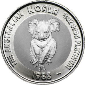 1 oz Australian Platinum Koala BU (1988) Original Plastic .9995 Fine