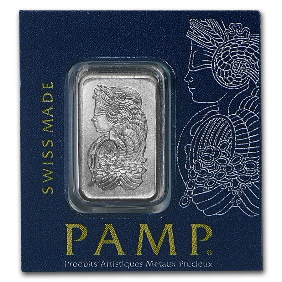 1 GRAM Pamp Suisse Platinum Bars .9995 Fine (Sealed)