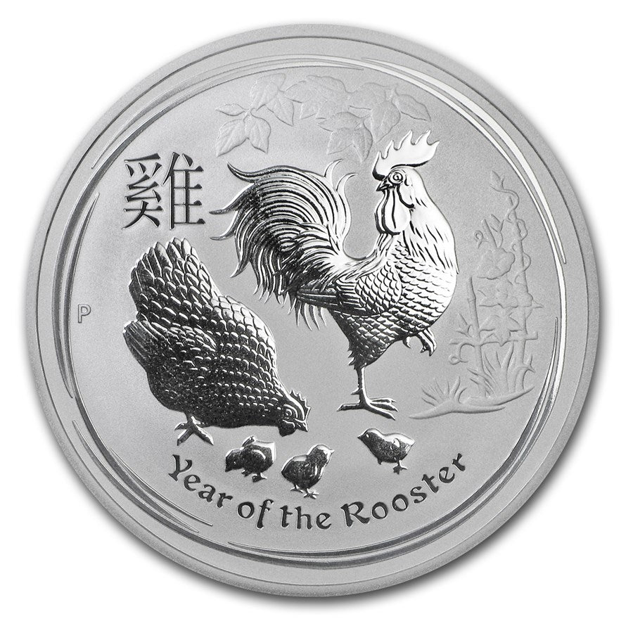 1 oz Australia Silver Perth Mint Lunar Rooster Series II (2017)