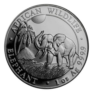 1 oz Somalia Silver Elephants BU (2017)