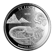 Load image into Gallery viewer, 2020 ECCB St. Lucia Whiptail Lizard Silver 1 oz
