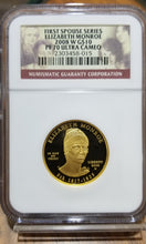Load image into Gallery viewer, 2008-W 1/2 oz Elizabeth Monroe Spouse Gold NGC PF 70
