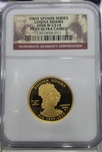 Load image into Gallery viewer, 2008-W 1/2 oz Louisa Adams Spouse Gold NGC PF 70

