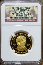 Load image into Gallery viewer, 2011-W 1/2 oz Eliza Johnson Spouse Gold NGC PF 70

