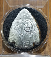 Load image into Gallery viewer, Silver Arrowhead Indian Warrior 1 oz Fine Silver
