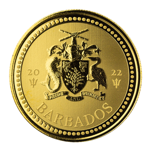 2022 Barbados Trident 1 oz Gold Coin