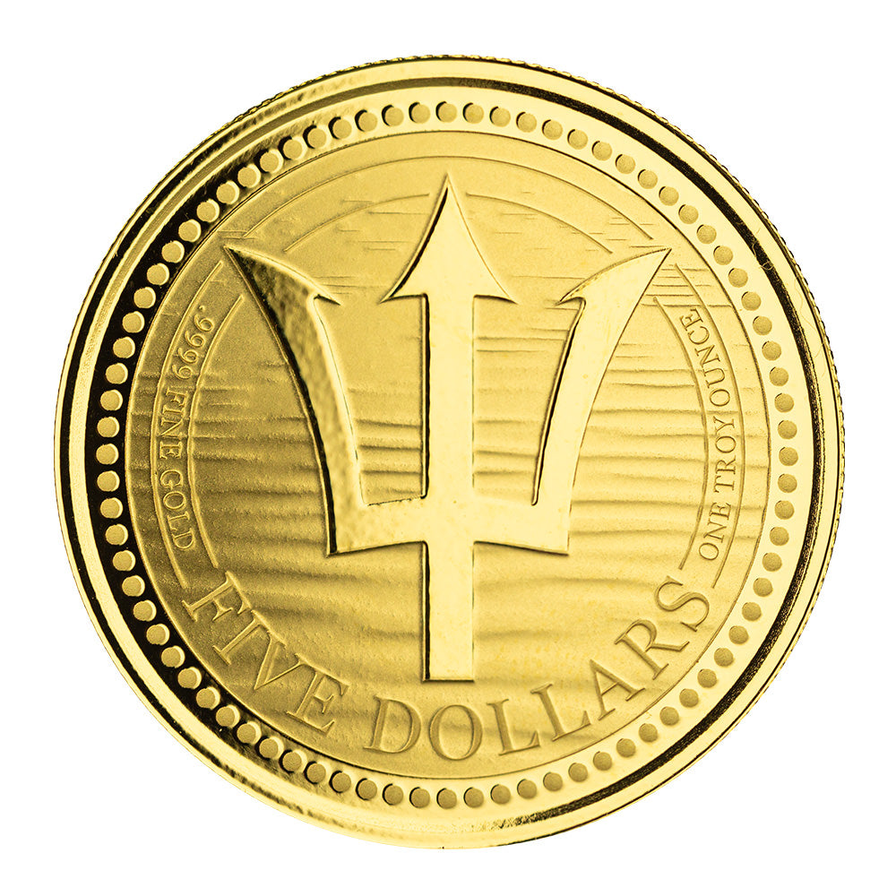 2022 Barbados Trident 1 oz Gold Coin