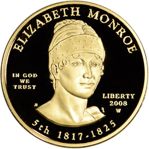 2008-W 1/2 oz Elizabeth Monroe Spouse Gold NGC PF 70