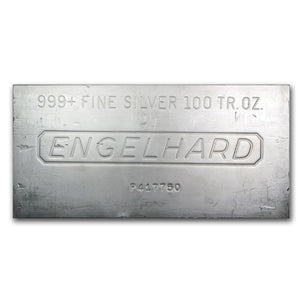 100 oz Engelhard Silver Bars (Random Designs)