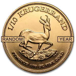 1/10 oz South Africa Gold Krugerrand (Random Dates)