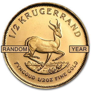 1/2 oz South Africa Gold Krugerrand (Random Dates)