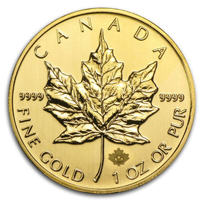 1 oz Canada Gold Maple Leafs BU .9999 (Random Dates)