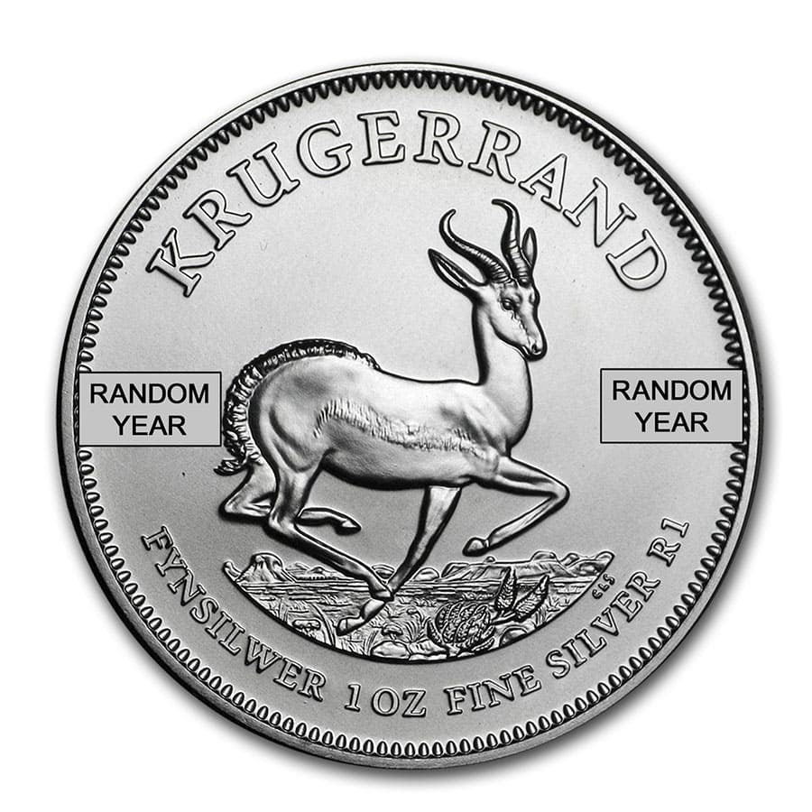 1 oz South African Silver Krugerrand BU (Random Dates)