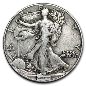 90% Silver Walking Liberty Half Dollar (Random Circulated Dates)