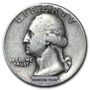 90% Silver Washington Quarter (Random Circulated Dates)