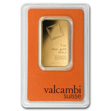Load image into Gallery viewer, 1 oz Valcambi Suisse Gold Bar
