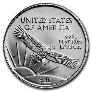 1/10th oz $10 American Platinum Eagle BU (Random Dates)