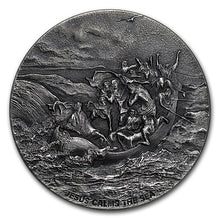 Load image into Gallery viewer, 2 oz Jesus Calms the Sea Silver Scottsdale Mint Biblical Series Round (2017)
