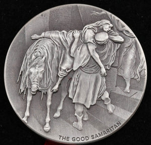 2 oz The Good Samaritan Silver Scottsdale Mint Biblical Series Round (2016)