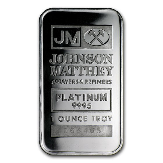 1 oz Johnson Matthey Platinum Bar