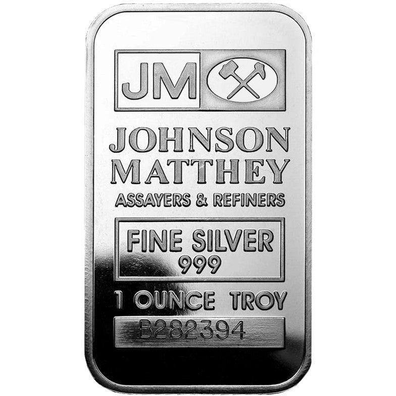 1 oz Johnson Matthey Silver Bars (Random)