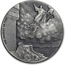 Load image into Gallery viewer, 2 oz The Chariot of Fire Silver Scottsdale Mint Biblical Series Round (2018)
