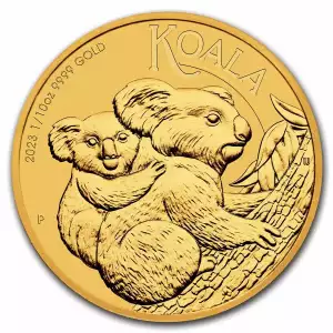 1/10 oz Australian Proof Gold Koalas (2023) Caps (2)
