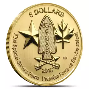 1/10 oz Canadian First Special Service Force Gold Coin (2)