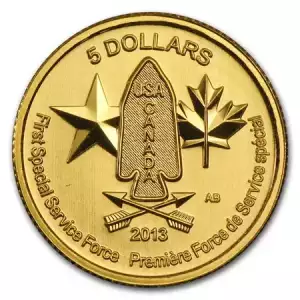 1/4 oz Canadian First Special Service Force Gold Coin (2013) (2)