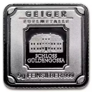 1 Gram Geiger Square Silver Bar [DUPLICATE for #547736] (2)