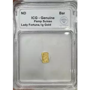 1 Gram PAMP Suisse Lady Fortuna Gold Bar ICG Genuine IDC Verified