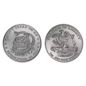1 oz Don’t Tread on Me Eternal Vigilance Silver Round