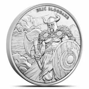 1 oz Silver Legendary Warriors Eric Bloodaxe Round
